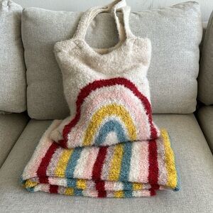 Free people tote bag with scarf